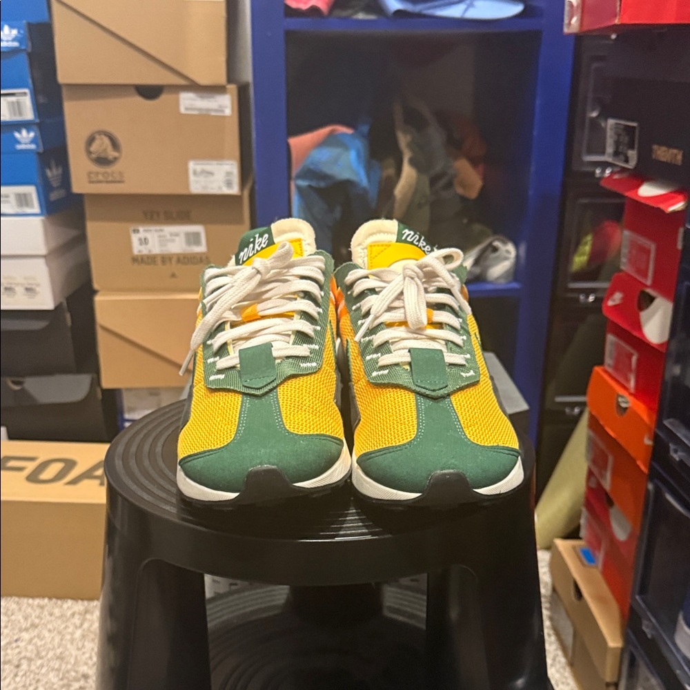 Nike Yellow and Green Athletic Shoes